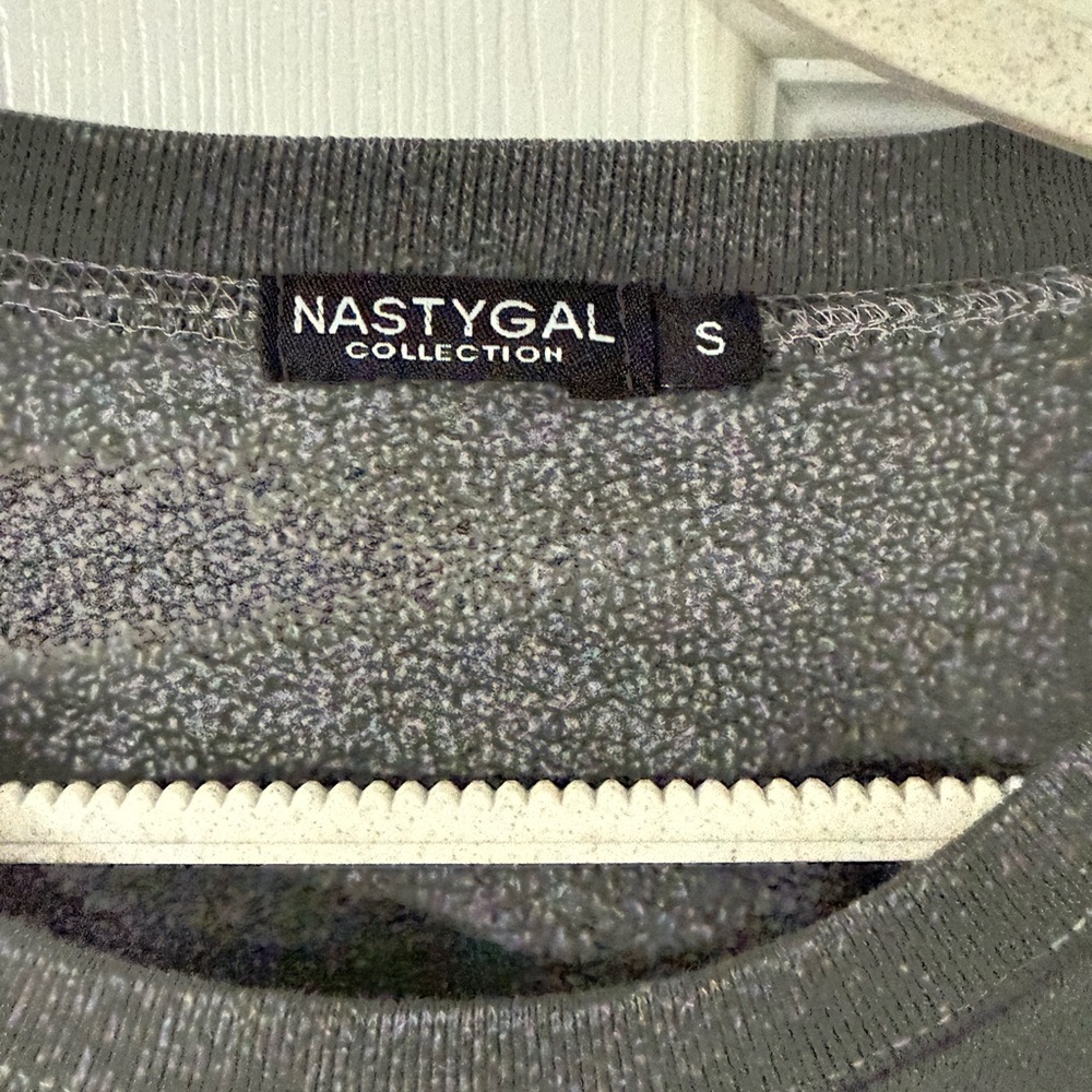 Nasty Gal Gray Graphic Crewneck Sweater - Picture 3 of 3